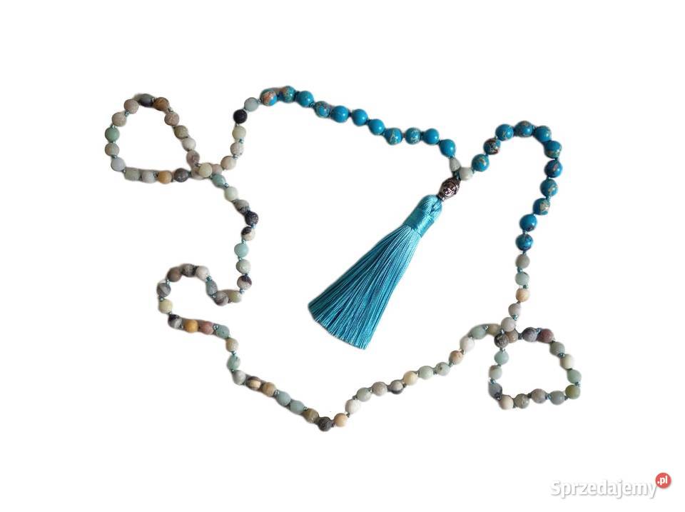 7543 Jaspis Cesarski i Amazonit Naszyjniki