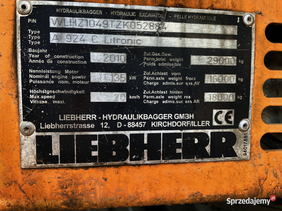 Koparka Liebherr 924C Litronic Tarnowskie Góry
