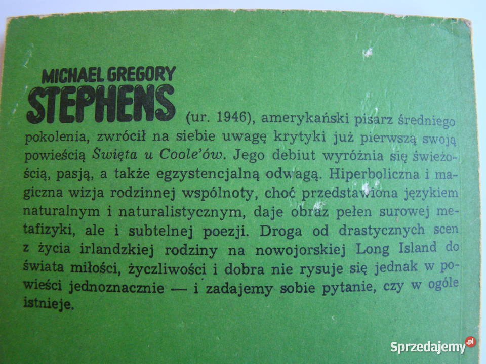 Święta u Cooleów Michael Gregory Rok wydania 1988 małopolskie Limanowa sprzedam
