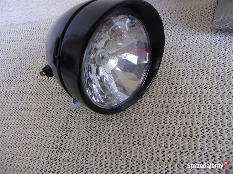 Duża Nowa lampa 2 x żarówkowa na dynamo z Części i akcesoria Warszawa