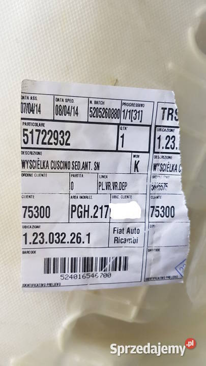 Pianka siedziska fotela kierowcy Fiat Croma II sprzedam