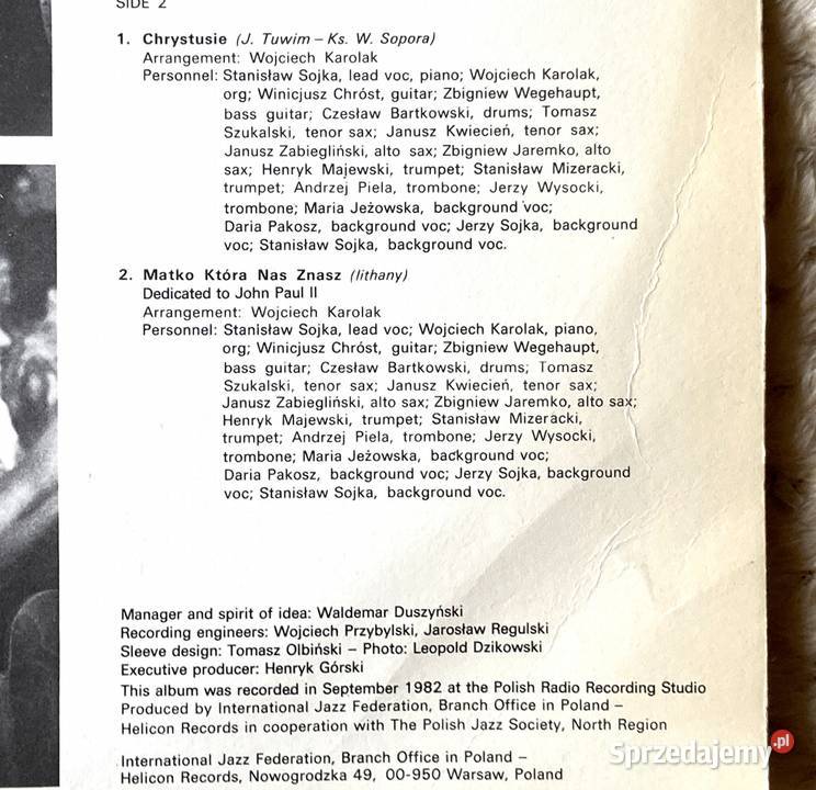 Stanisław Sojka Matko Która Nas Znasz Płyty i kasety