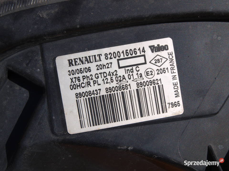 Renault Kangoo lampa lewa przód 2003 2008r lewe Kalisz