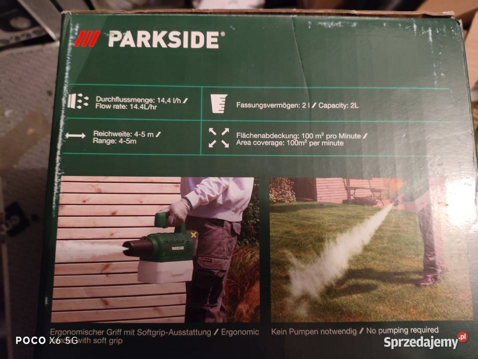 Parkside PANS 100 A1 Aku rozpylacz mgły nowy Bolesławiec