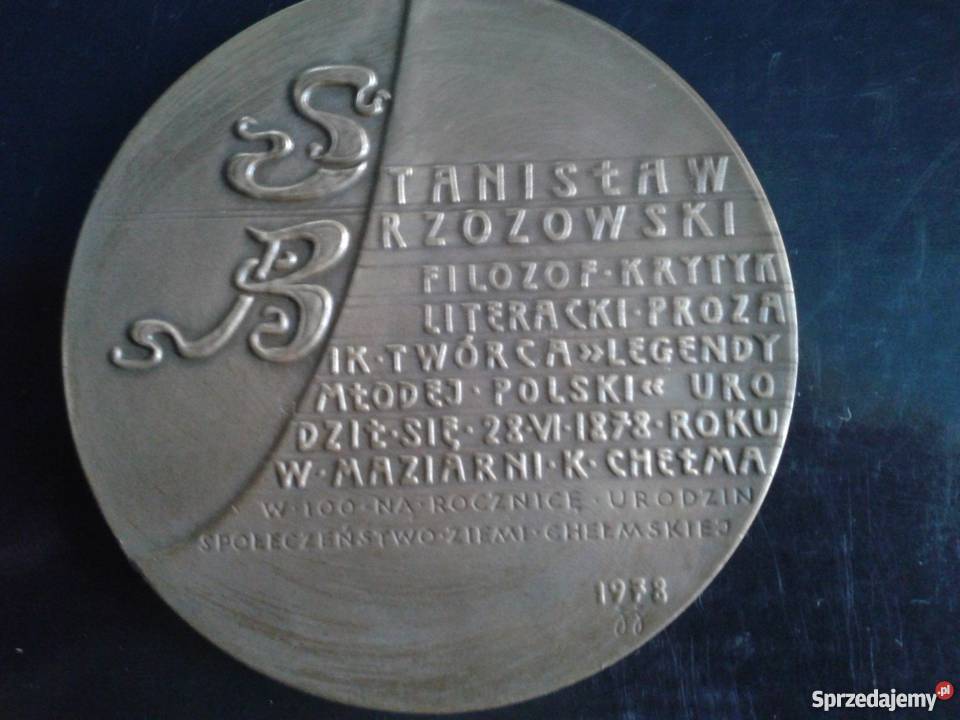 Medal Stanisław Brzozowski filozof krytyk Skierbieszów