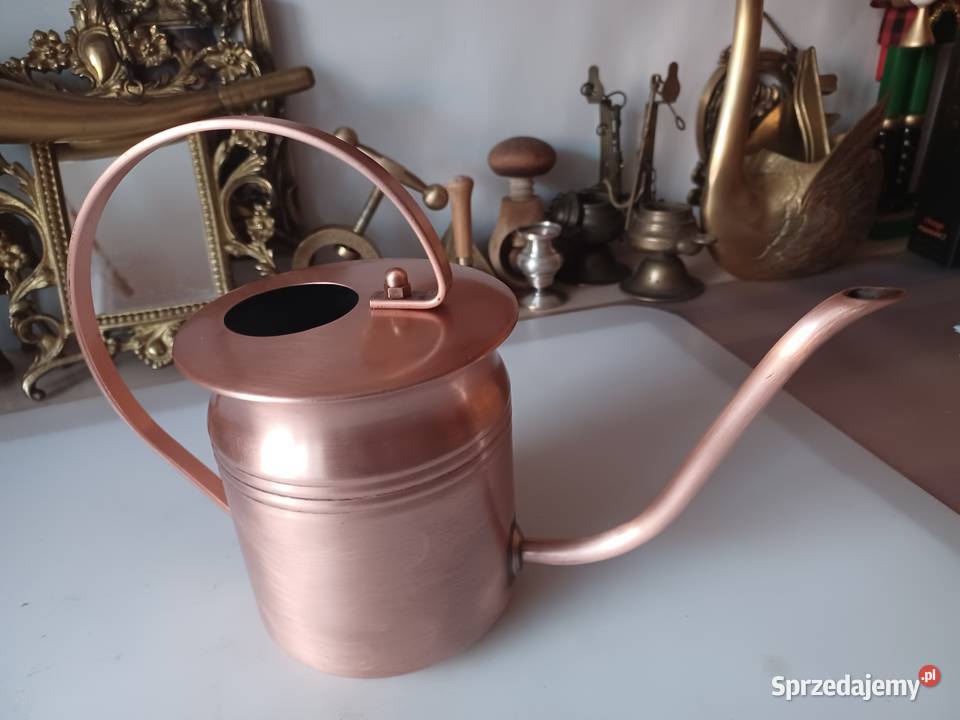 Piękna duża konewka miedziana Pozostałe