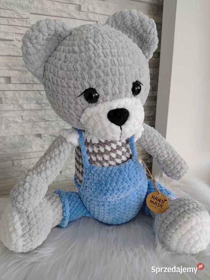 Miś maskotka handmade rękodzieło Łazy