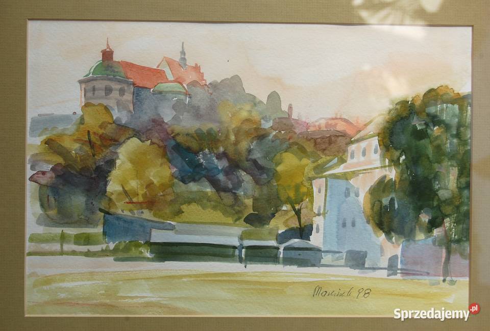 Stare Miasto Lublin akwarela obraz Mirosława Obrazki i obrazy