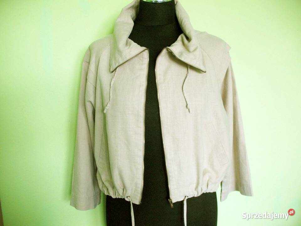 Bluza oversize Len krótka 38 M biust do 116 Miss Siedlce