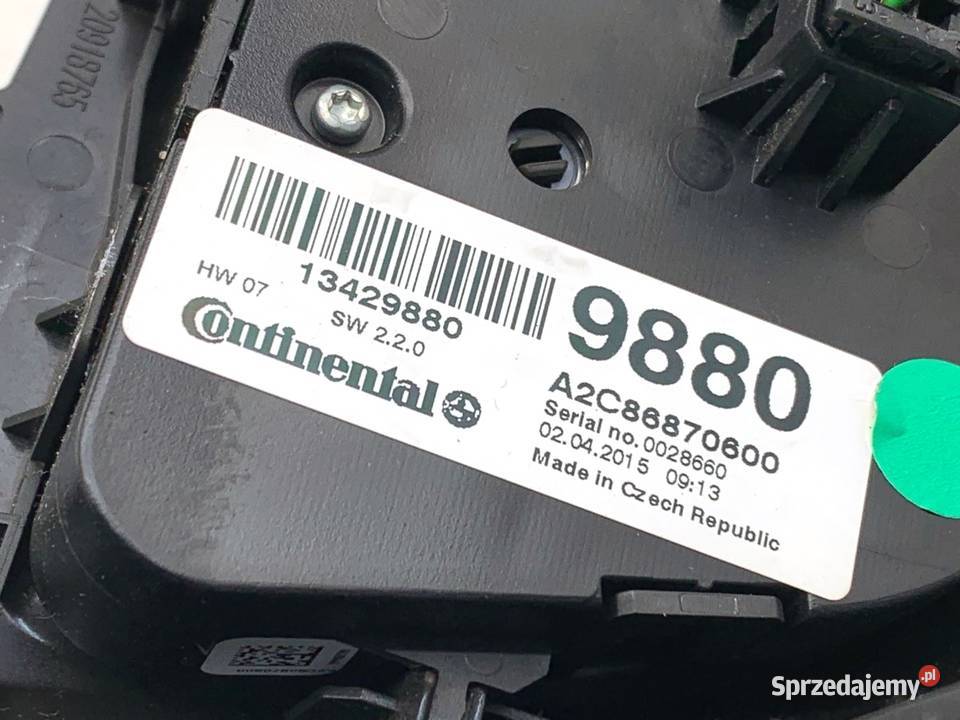 PANEL STEROWANIA NAWIEWU OPEL ZAFIRA C 13429880 Panele sterowania, przełączniki sprzedam