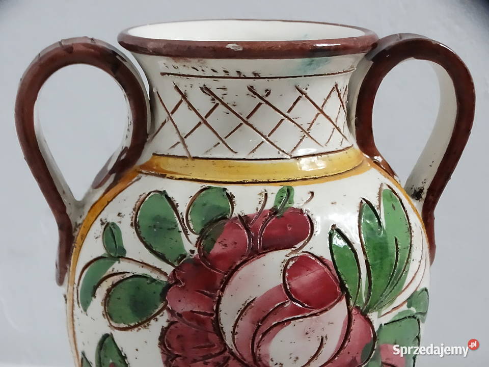 Unikatowy Wazon SGRAFFITO Ręcznie Nacinany i lubelskie Biłgoraj sprzedam