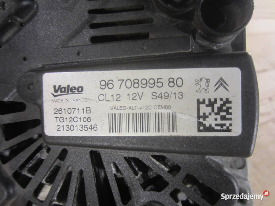 Alternator Peugeot 308 2013 zachodniopomorskie Szczecin sprzedam