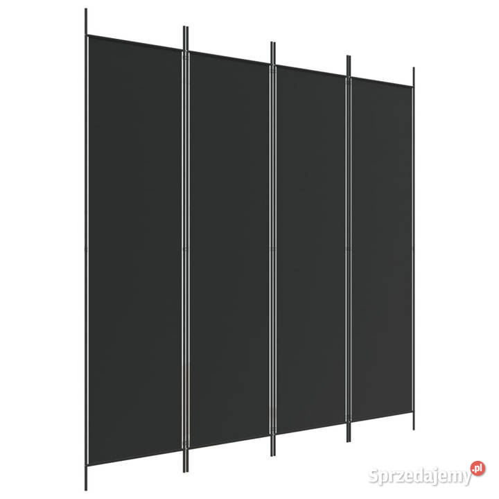 Parawan 4panelowy czarny 200x200 tkanina Warszawa