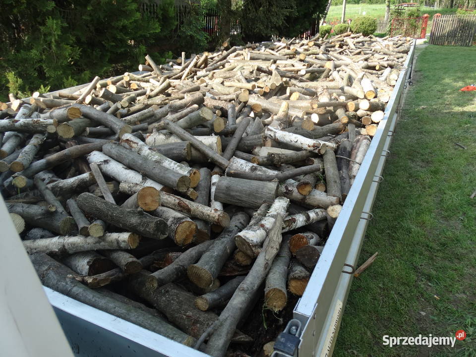 Drewno opałowe konary pocięte dęb grab
