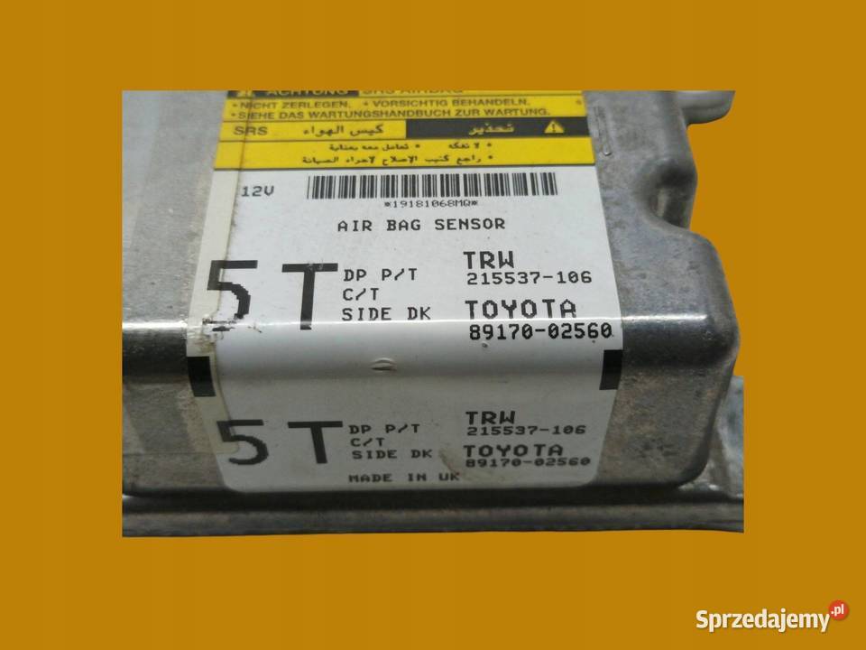 SENSOR AIRBAG 8917002560 215537106 Toyota Auris