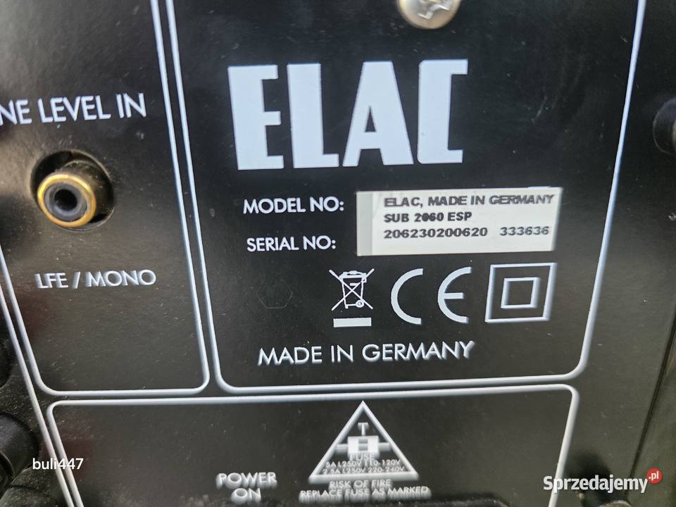 subwoofer aktywny elac sub2060 esp sprzedam