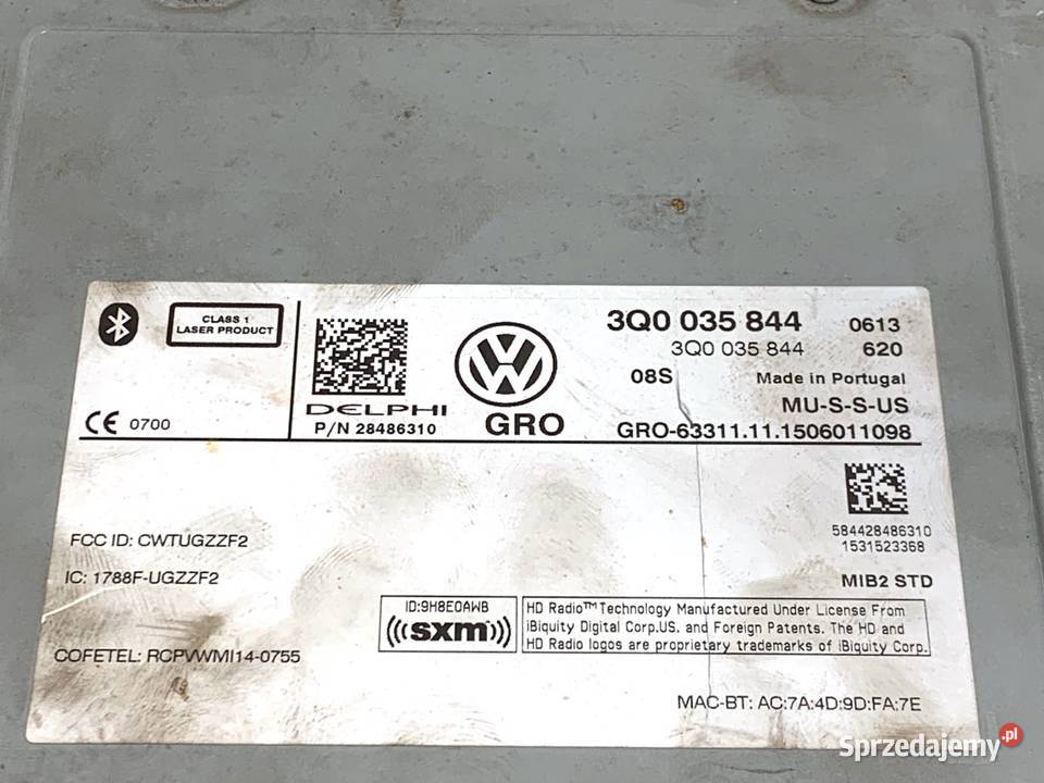 CZYTNIK NAWIGACJI VW GOLF VII 3Q0035844
