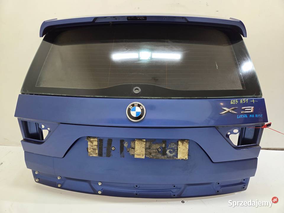 KLAPA BAGAŻNIKA BMW X3 E83 A515 MONTEGOBLAU osobowe Strzyżewice sprzedam
