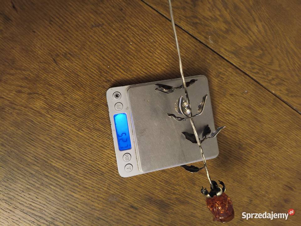 Róża Bursztyn Srebro Vintage Białystok