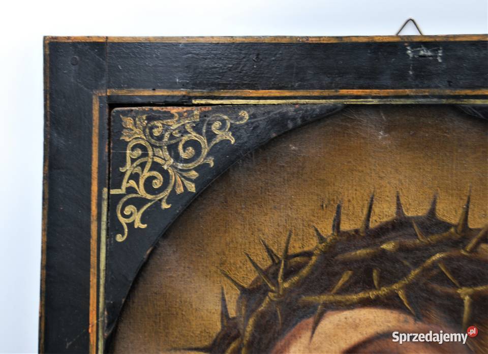 Obraz Jezusa Ecce Homo wg Guido Reni XIX wiek Malarstwo Poznań
