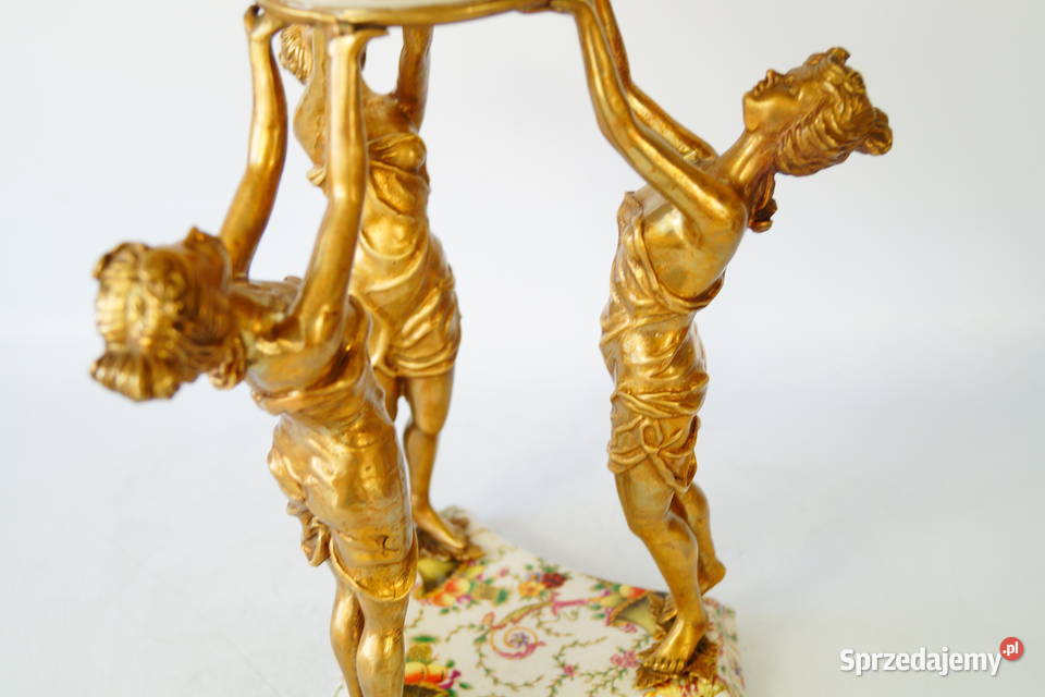 Porcelanowy wazon amfora trzy nimfy waza piękna Antyki Gizałki
