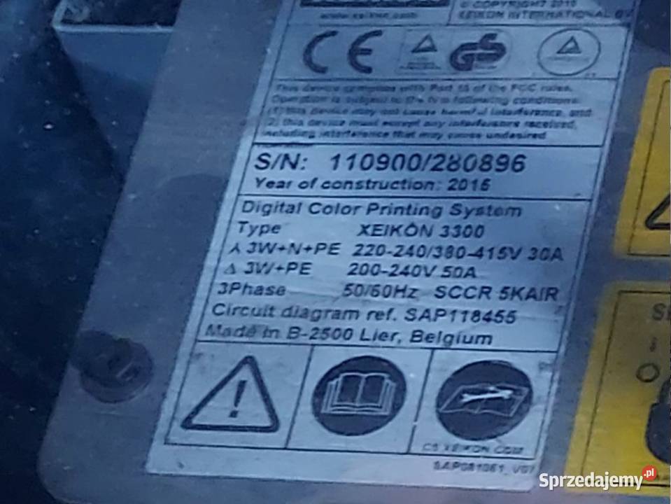 Cyfrowa prasa do etykiet XEIKON 3030 PLUS mazowieckie Słomczyn