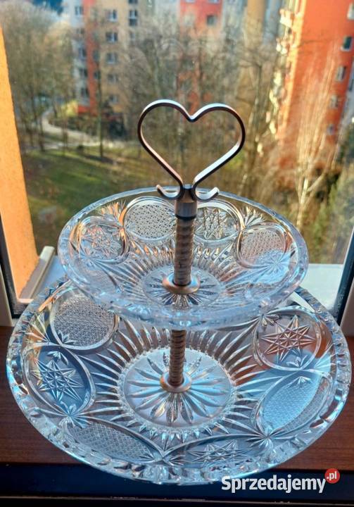 Piękna patera kryształowa Wrocław