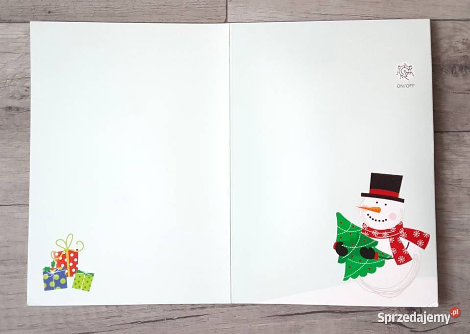 Kartka grająca bożonarodzeniowe z muzyką z