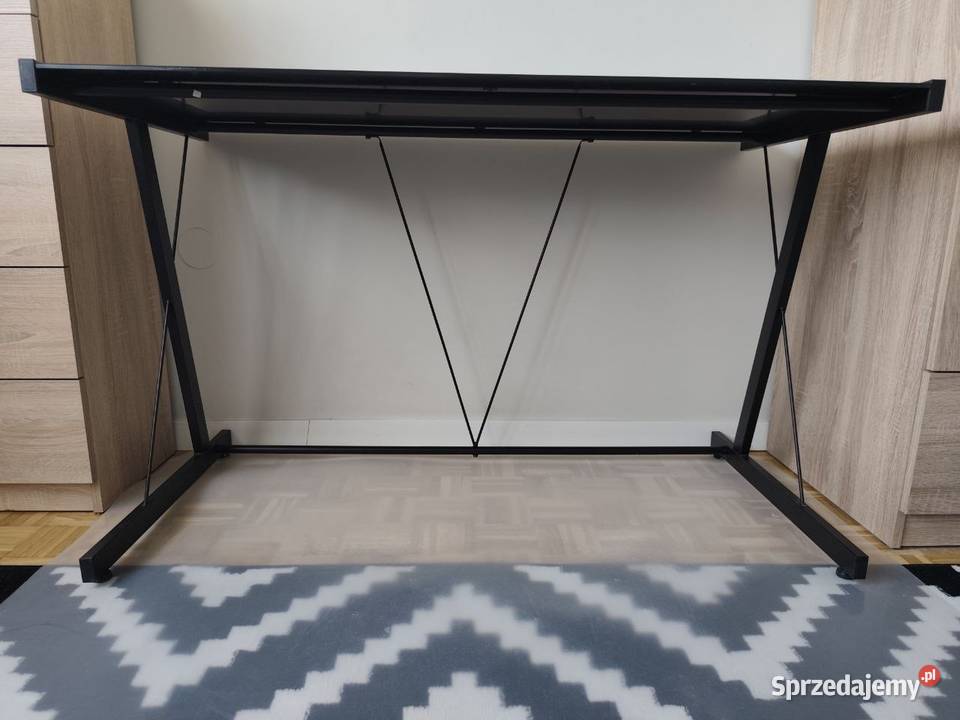 Biurko szklane czarne styl loft industrial mazowieckie sprzedam