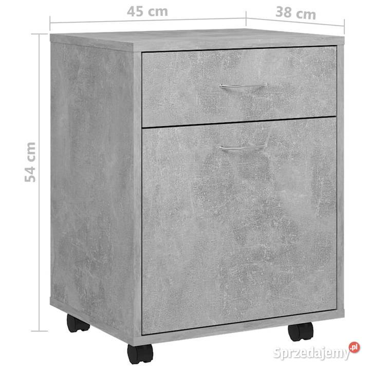 Szafka na kółkach szarość betonu 45x38x54 mazowieckie Warszawa