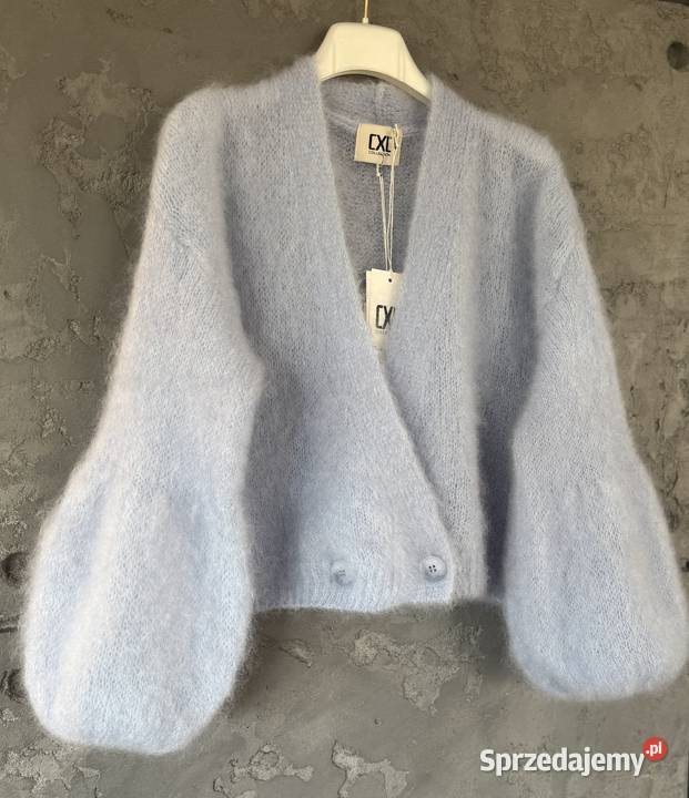 Kardigan CXL 81kid moher z balonowym rękawem śląskie Bieruń
