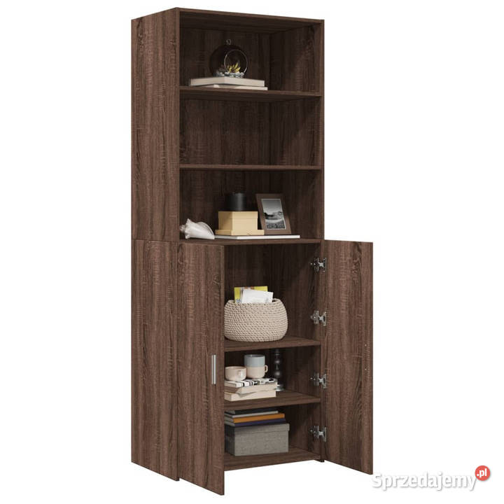 Wysoka szafka brązowy dąb 70x425x185 WM3281377