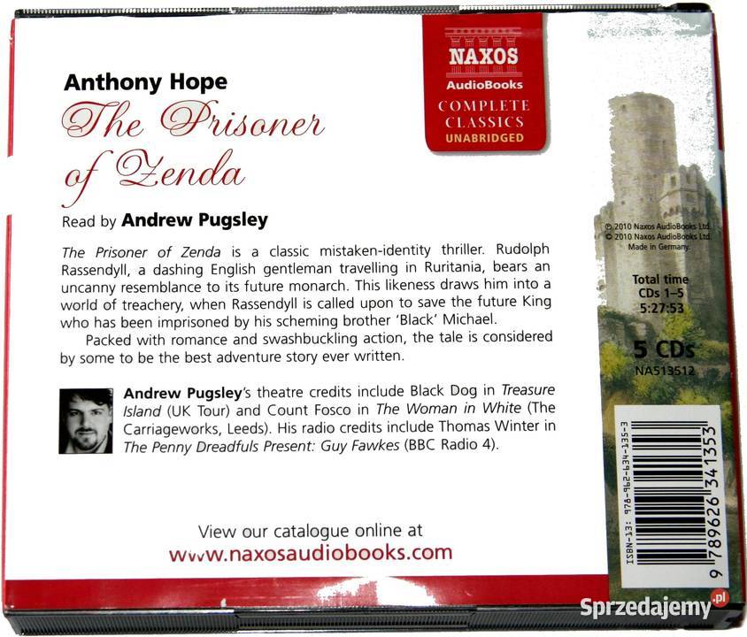 Audiobook The Prisoner of Zenda Hope Anthony 5CD Szczerbice