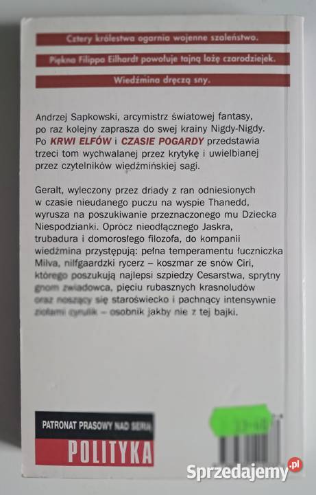 Chrzest ognia Andrzej Sapkowski Warszawa sprzedam