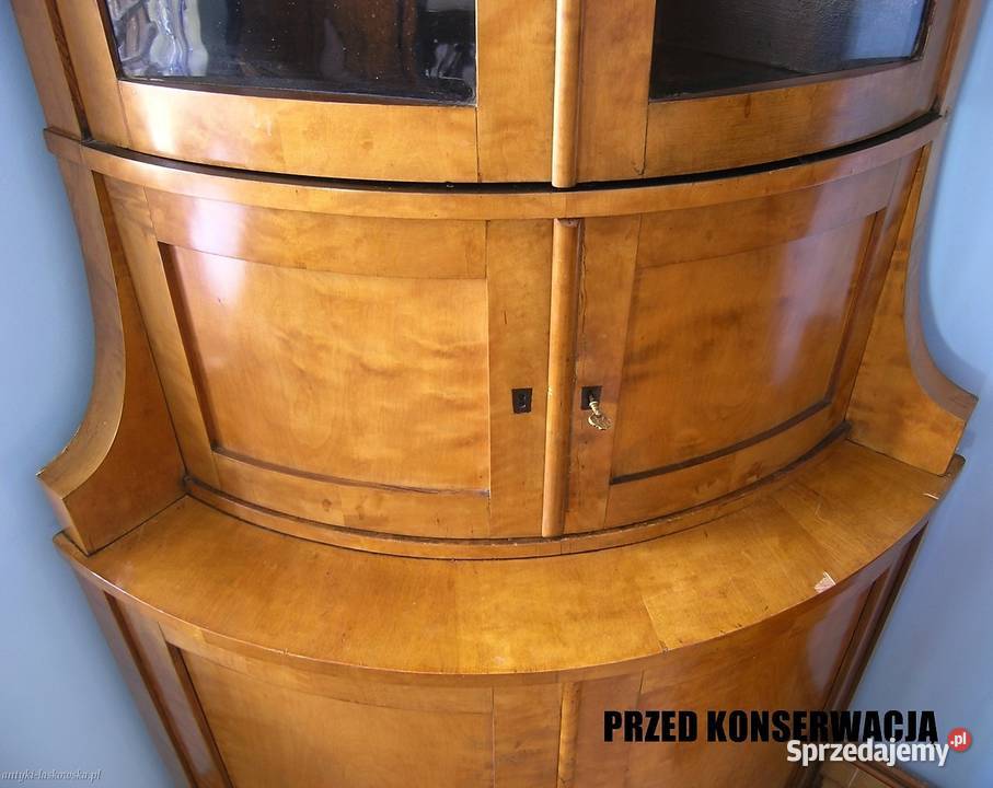 Rogówka narożnik Biedermeier brzoza