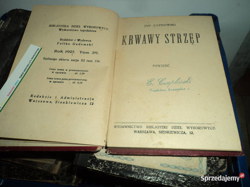 Krwawy strzęp Jan Zyznowski 1927r Nowy Sącz