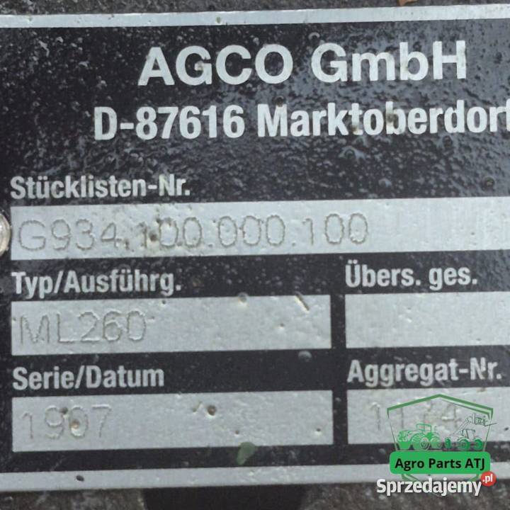 Skrzynia biegów AGCO ML260 VARIO Massey Ferguson Ciechanowiec