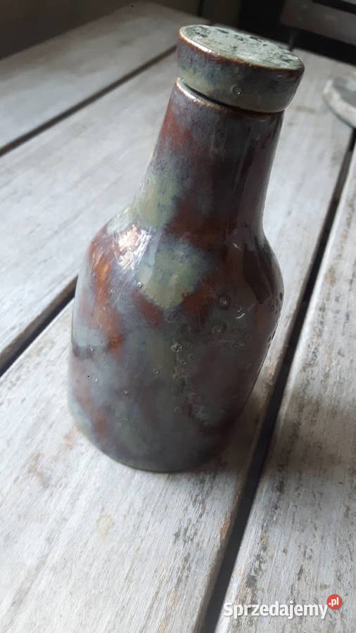Butelka ceramiczna ręcznie wykonana z gliny Otwock