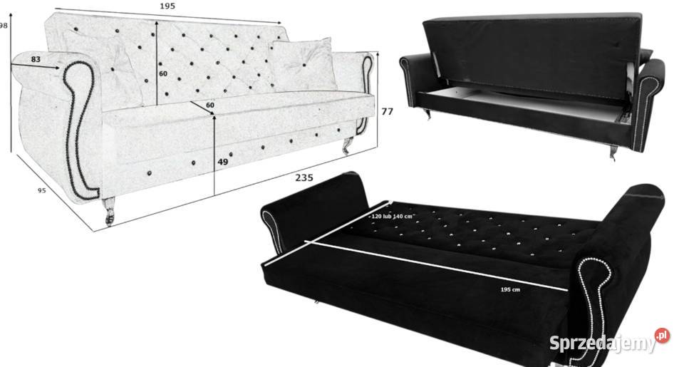 Zestaw mebli wypoczynkowych Glamour kryształ Warszawa