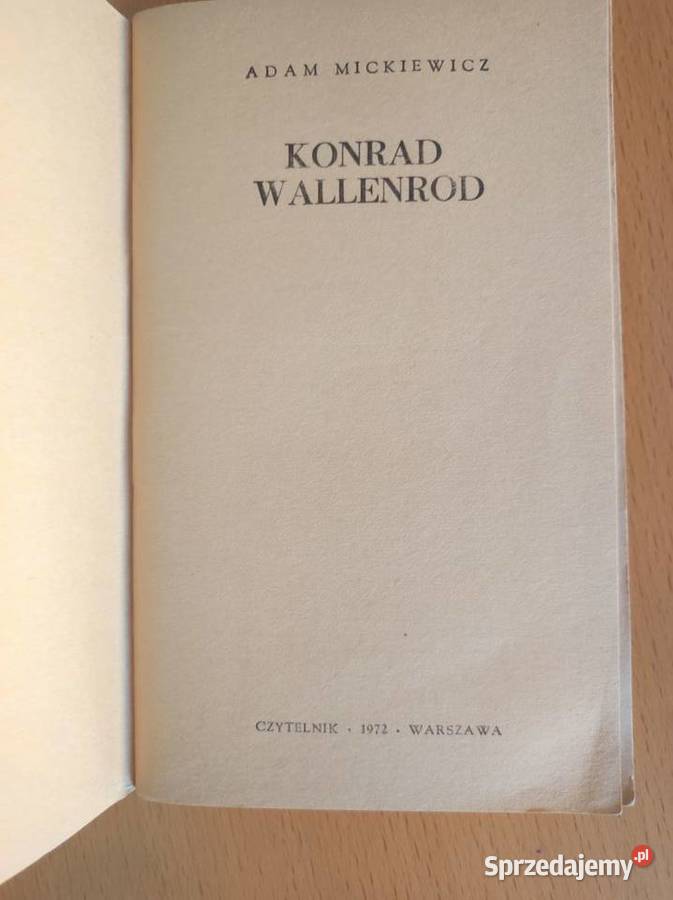 Konrad Wallenrod mickiewicz czytelnik 1972 Proza i poezja Kielce
