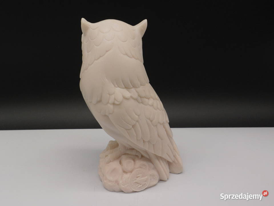 Rzeźba Sowa Ateny Alabaster Grecja Vintage Raszków