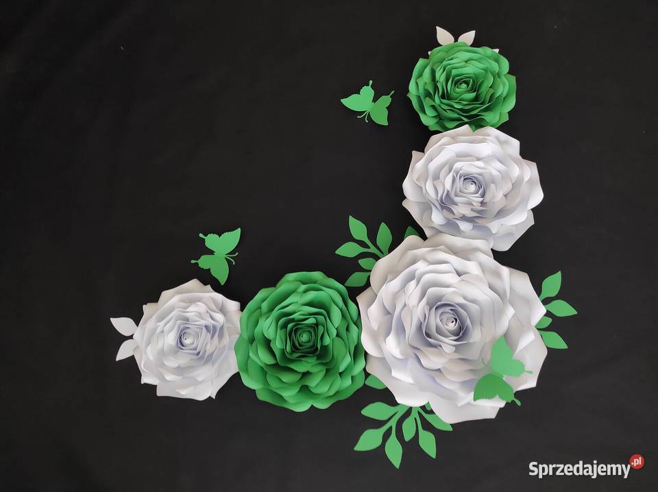 Róże z papieru 3D Lądek
