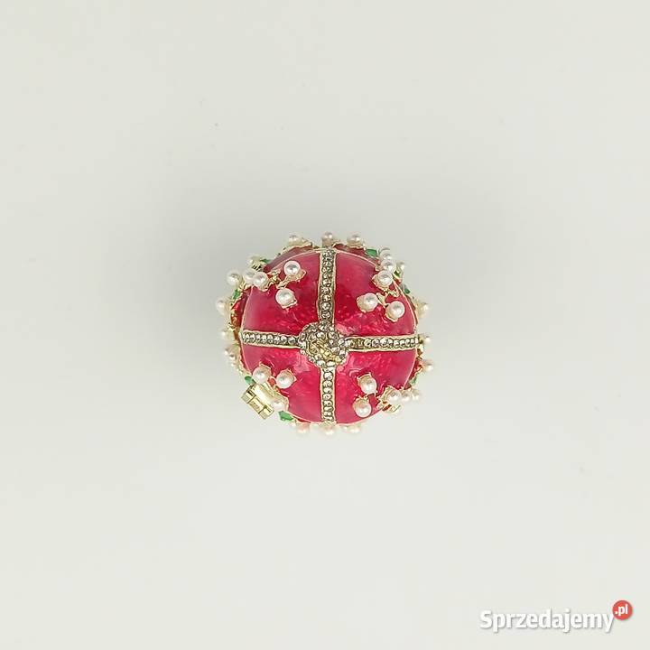 Jajko faberge pojemniki szkatułka małe czerwone Zawiercie