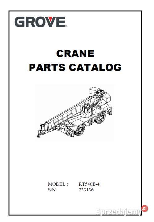 GROVE RT540E4 katalog części pomorskie Gdańsk
