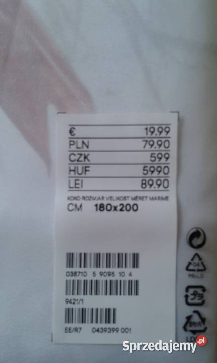 Zasłona prysznicowa 180x200 HM Home biały Kraków