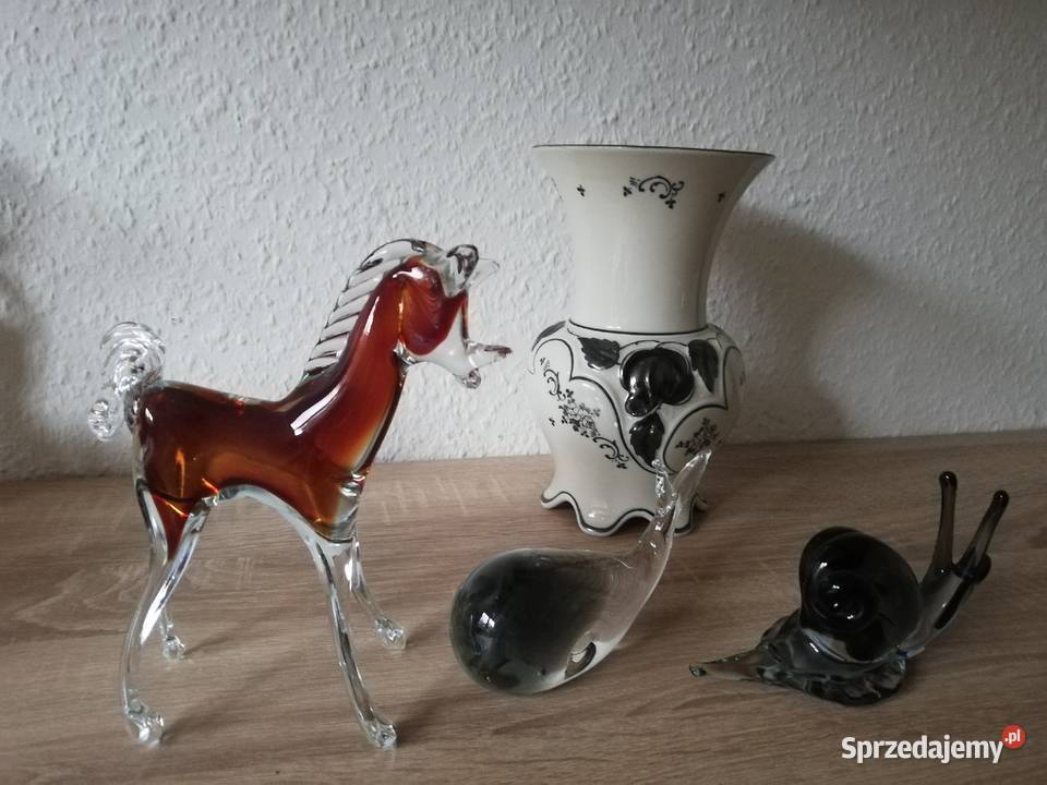 Szklane figurki przyciski do papieru Gorlice sprzedam