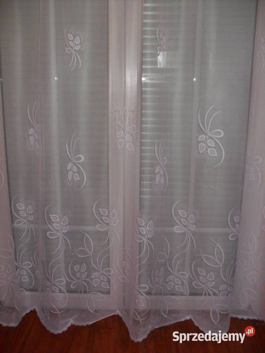 gotowa firana żakardowa wys250 x 150 biały Wystrój okien Wrocław