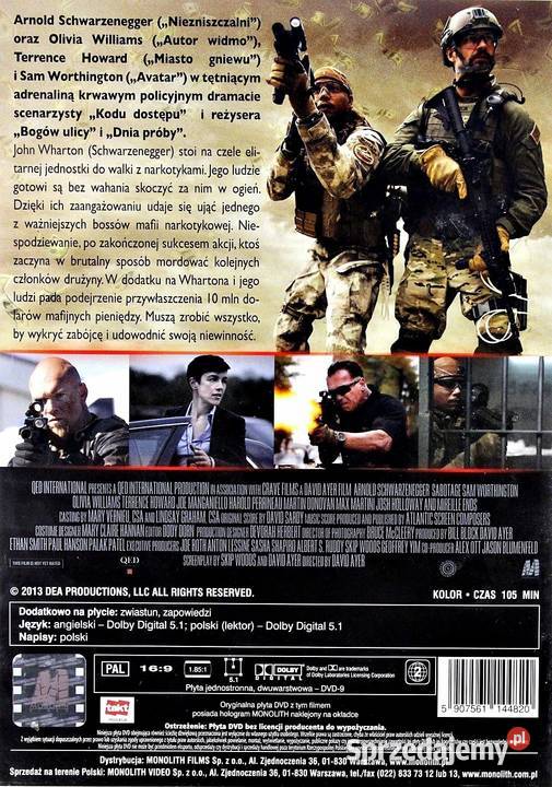 SABOTAŻ ARNOLD SCHWARZENEGGER SAM WORTHINGTON