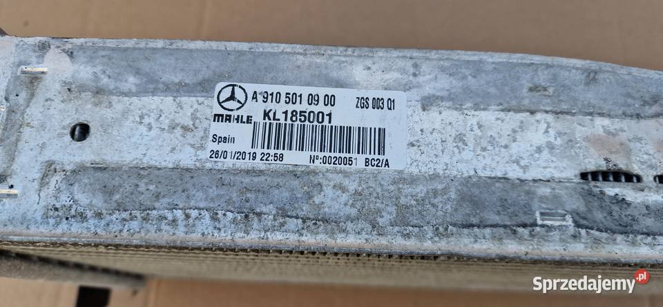 MERCEDES SPRINTER W907 CHŁODNICA POWIETRZA Trzciel