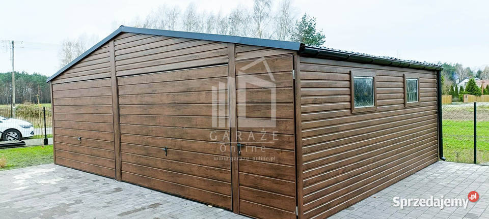 GARAŻ BLASZANY 7m x 6m dwuspadowy blachówka Wrocław